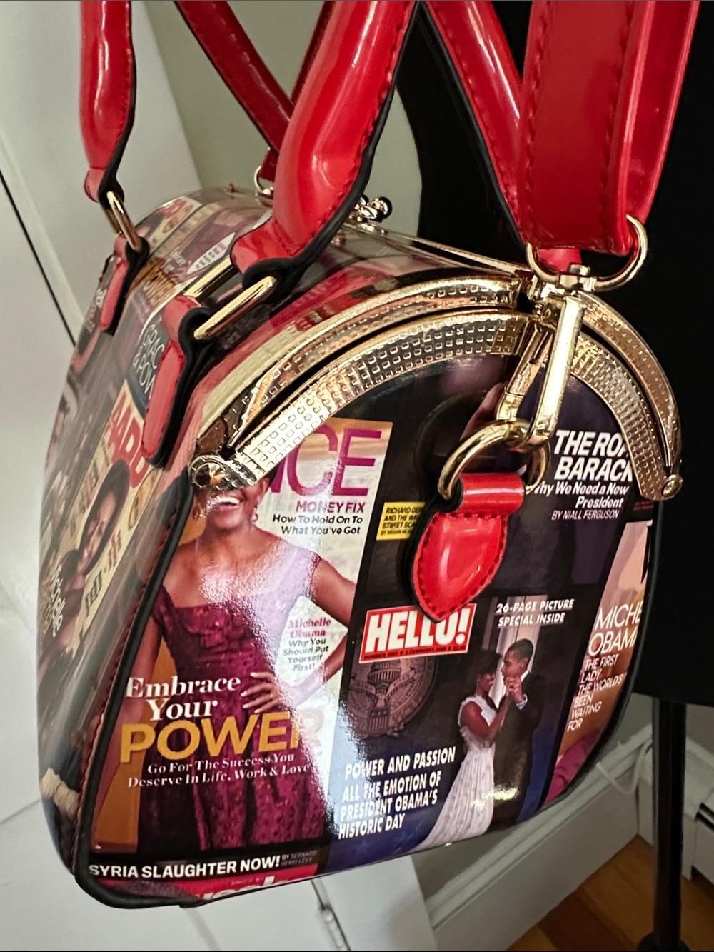Michelle Obama Magazine Cover Handbag- Everyday Statement Bag - Picture 6 of 15